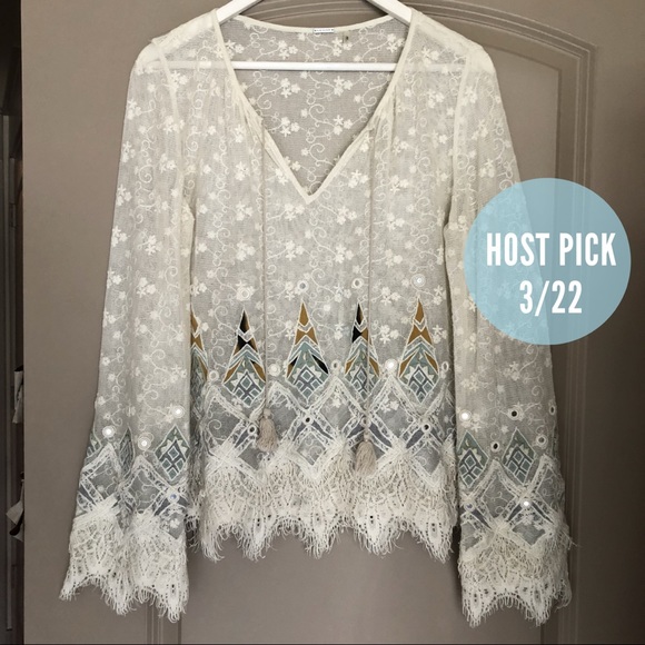 Elie Tahari Self Tie Blouse - Picture 1 of 8